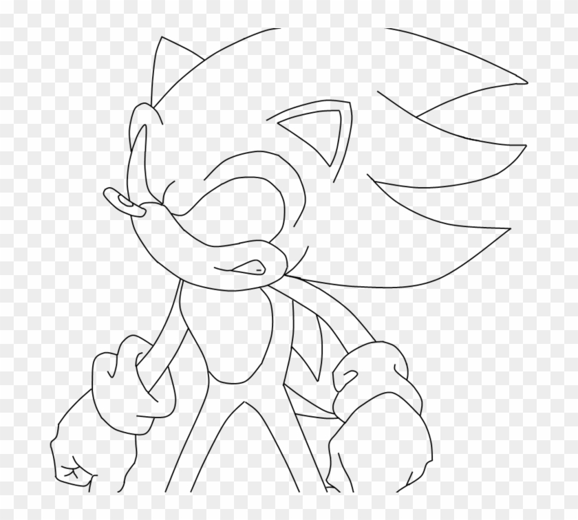 Super Sonic Coloring Pages Dark Sonic Colouring Clipart