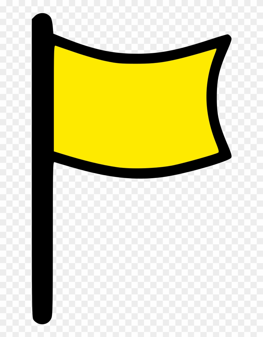 File - Flag Icon - Yellow - Svg - Yellow Flag Clip Art - Png Download #2065295