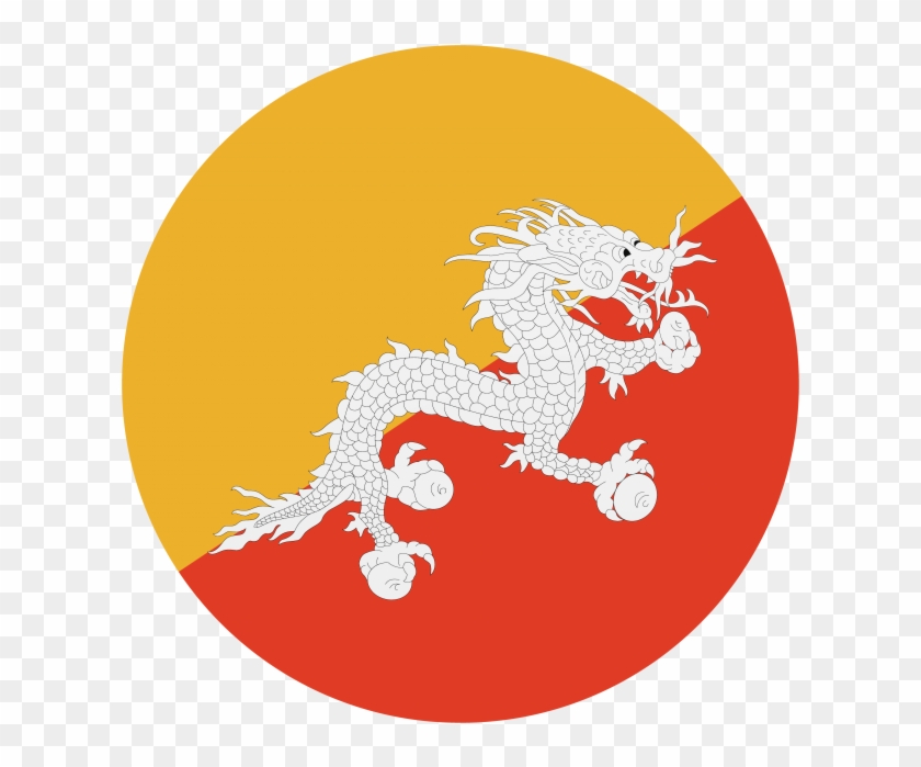 Bhutan Flag Icon Clipart #2065343