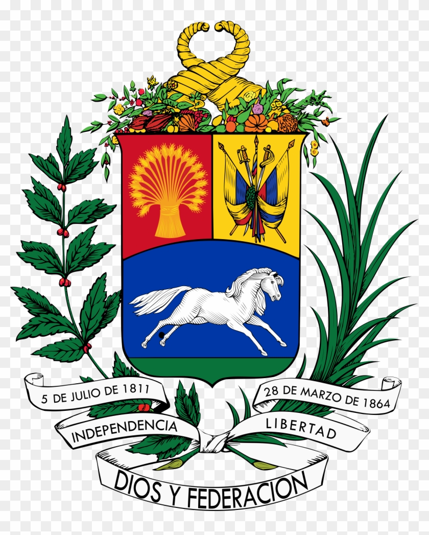 Dios Y Federación - Venezuela Coat Of Arms Clipart #2065581