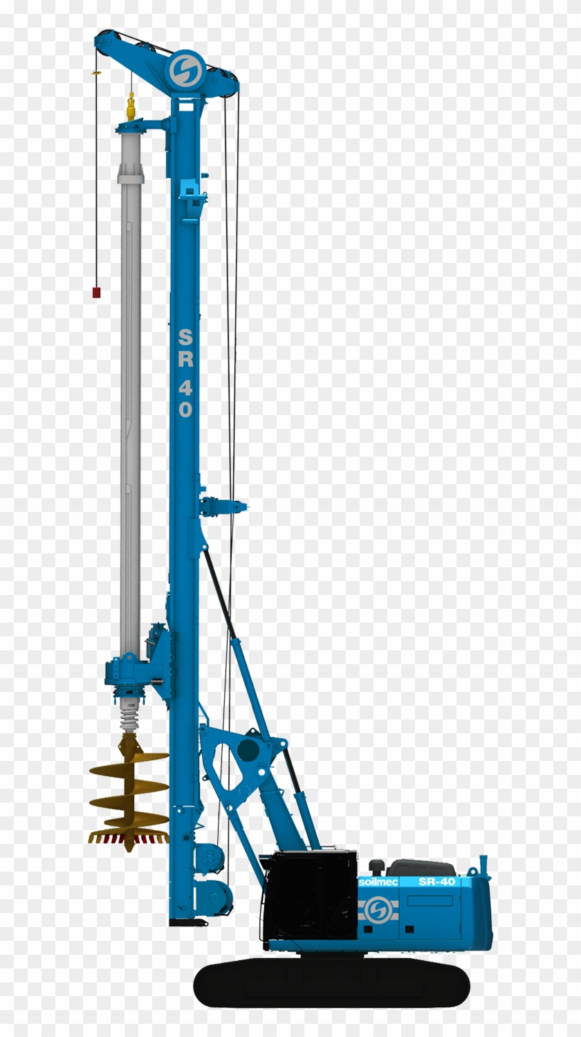 Continuous Flight Auger - Bore Pile Machine Png Clipart
