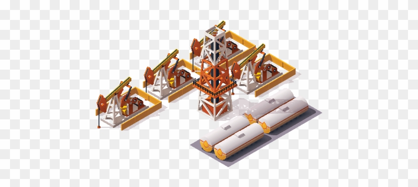 Refinery Gas Station Oil Rig - Illustration Clipart #2065801