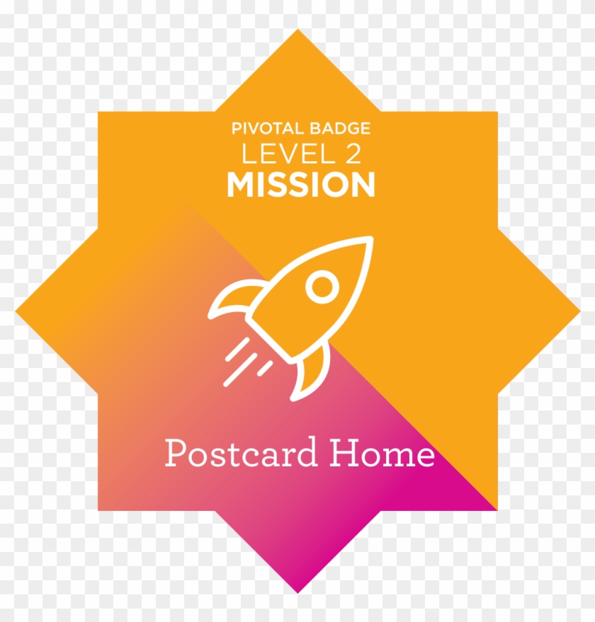 Postcard Home Pivotal Misson Badge - Graphic Design Clipart #2066040