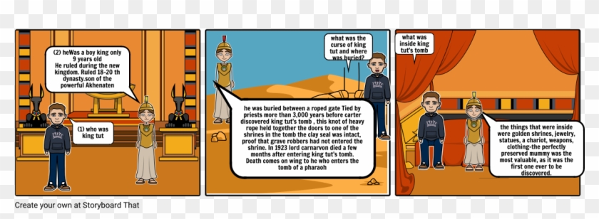 King Tut - Ozymandias Storyboard Clipart #2066306