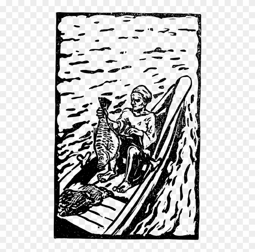 Fishing Rods Tiger Fisherman - Illustration Clipart