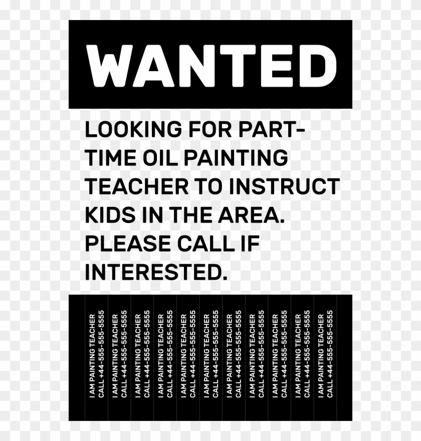 Medium Image - Wanted Poster For Jobs Clipart