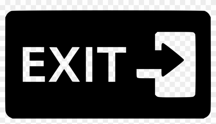Exit Sign Wayfinding Fire Door Emergency Comments - Exit Clipart #2066550