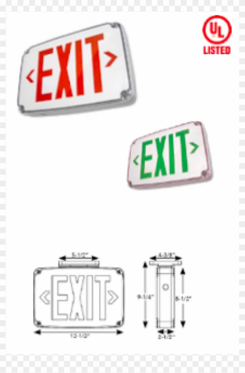 Wet Location Exit Sign - Traffic Sign Clipart #2066907