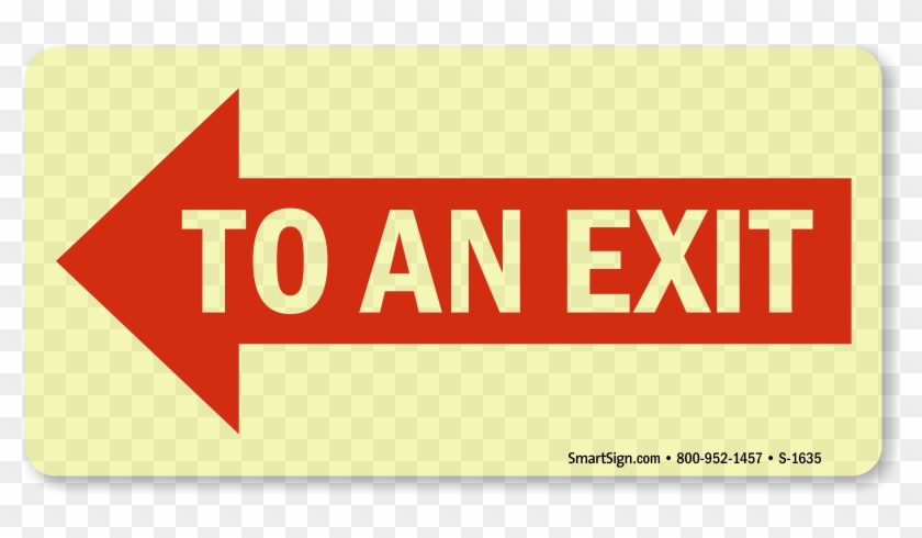 To An Exit Sign - Exit Sign Clipart