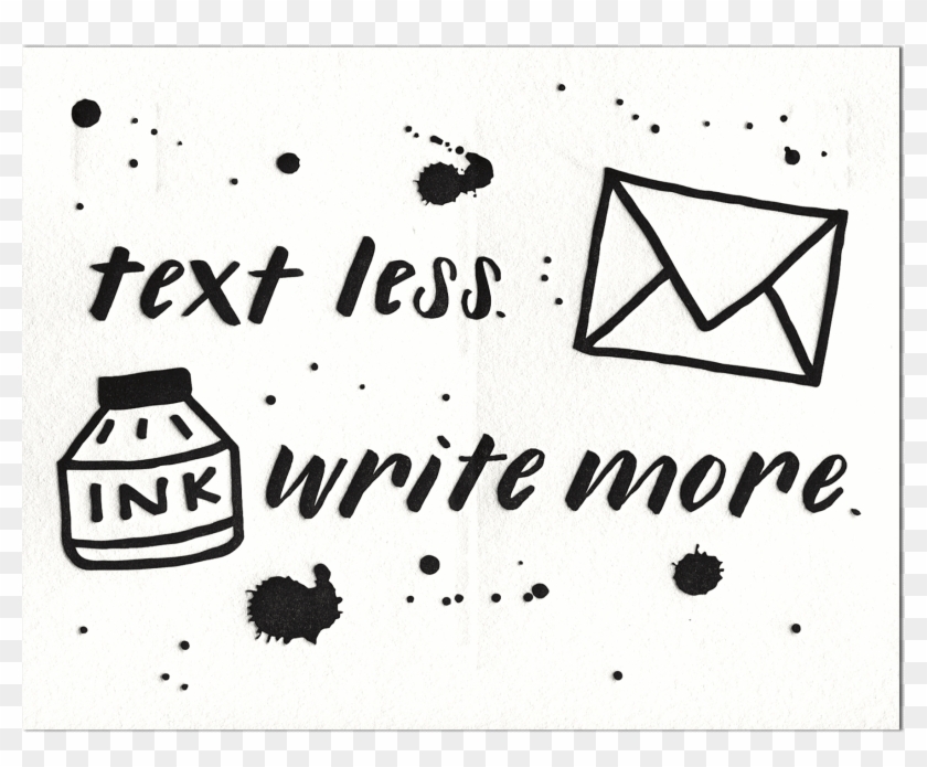 Ink Splat Postcard - Illustration Clipart #2067078