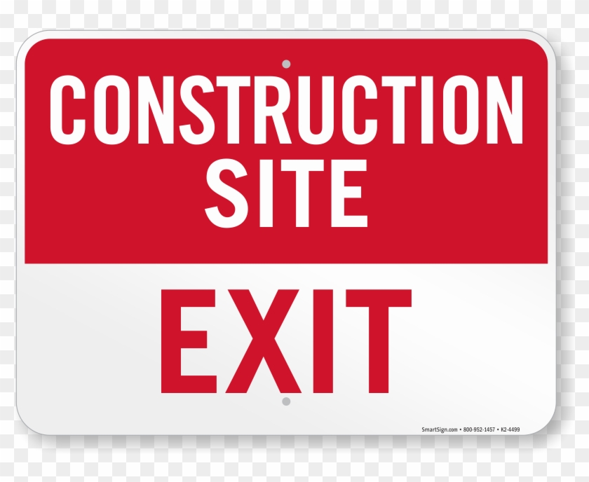 Exit Construction Site Sign - Construction Site Exit Signage Clipart