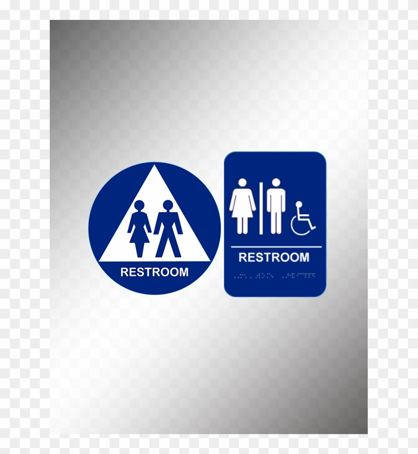 Restrooms & Exit Signs - Graphic Design Clipart