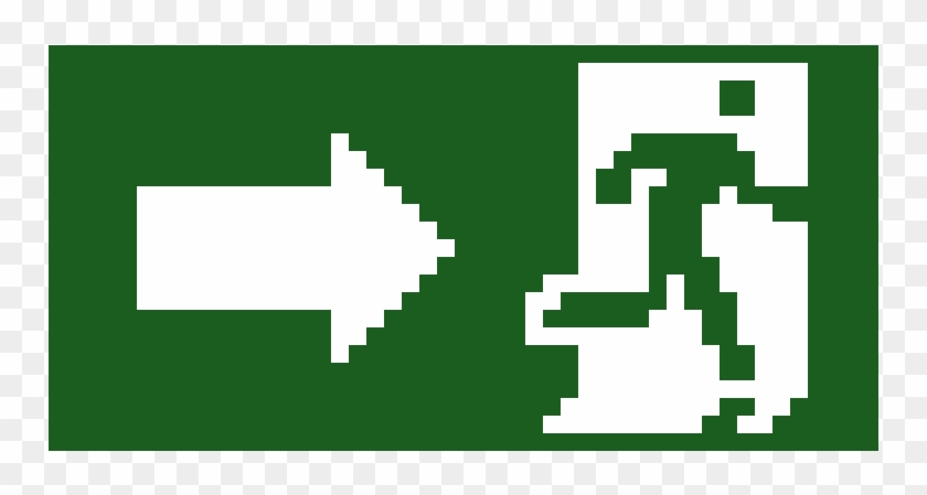 #4 Exit Sign - Fire Exit Sign Clipart