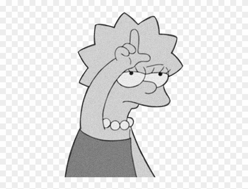 Lisa Simpson Black And White Clipart