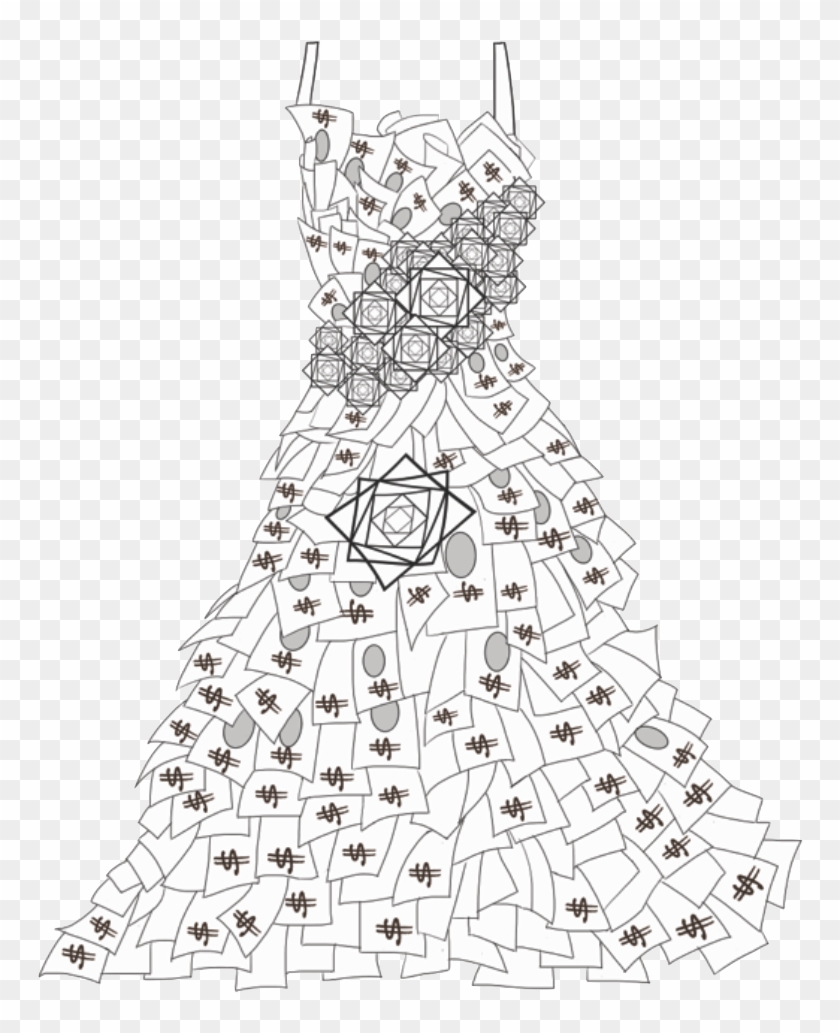 A Million Bucks - Cocktail Dress Clipart #2067940