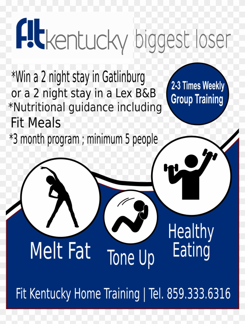 Fit Kentucky Biggest Loser - Poster Clipart #2068813