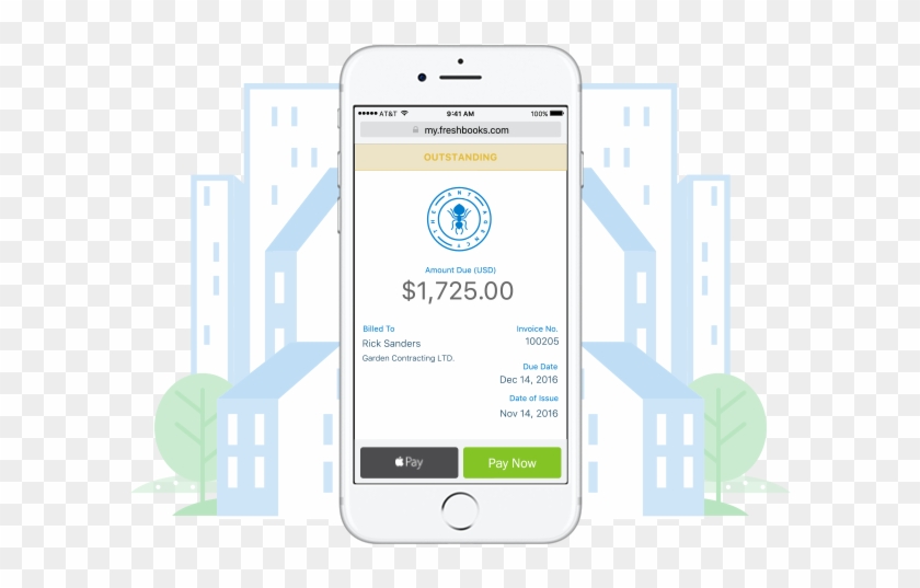 Apple Pay With Freshbooks - Iphone Clipart