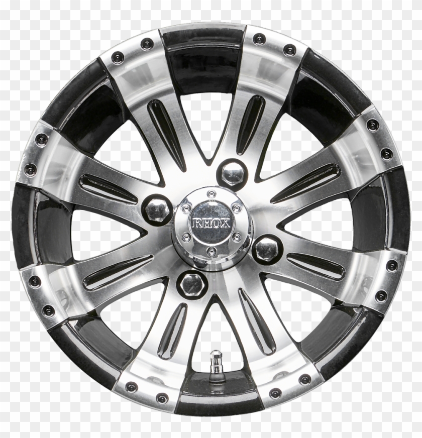 12"x7"" Rhox Vegas Machined Golf Cart Wheel Tir-rx180 - Hubcap Clipart