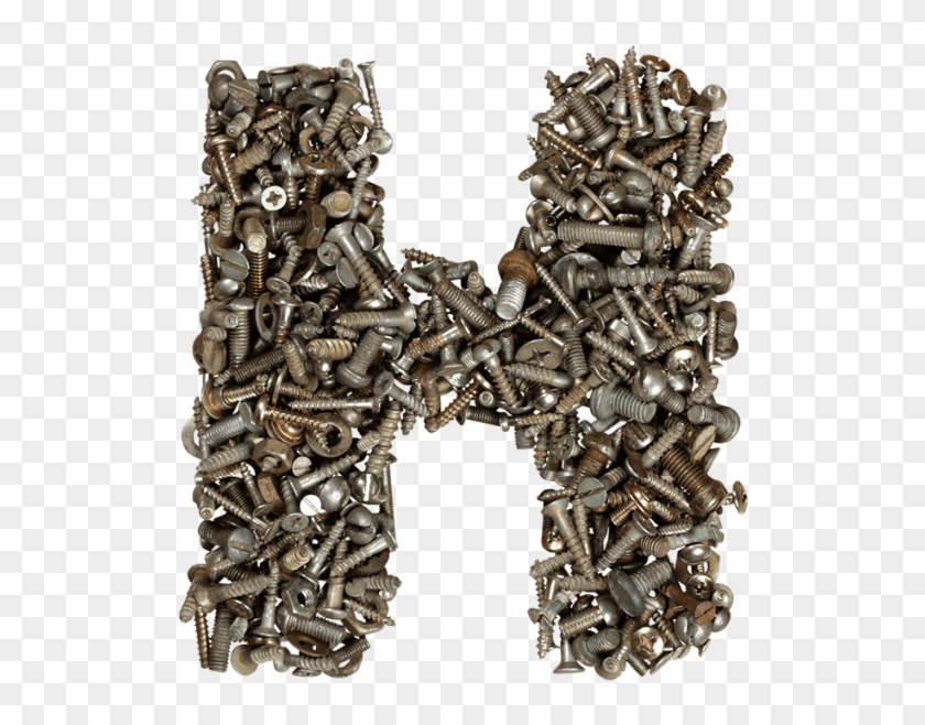 Nuts Bolts Font - Brass Clipart