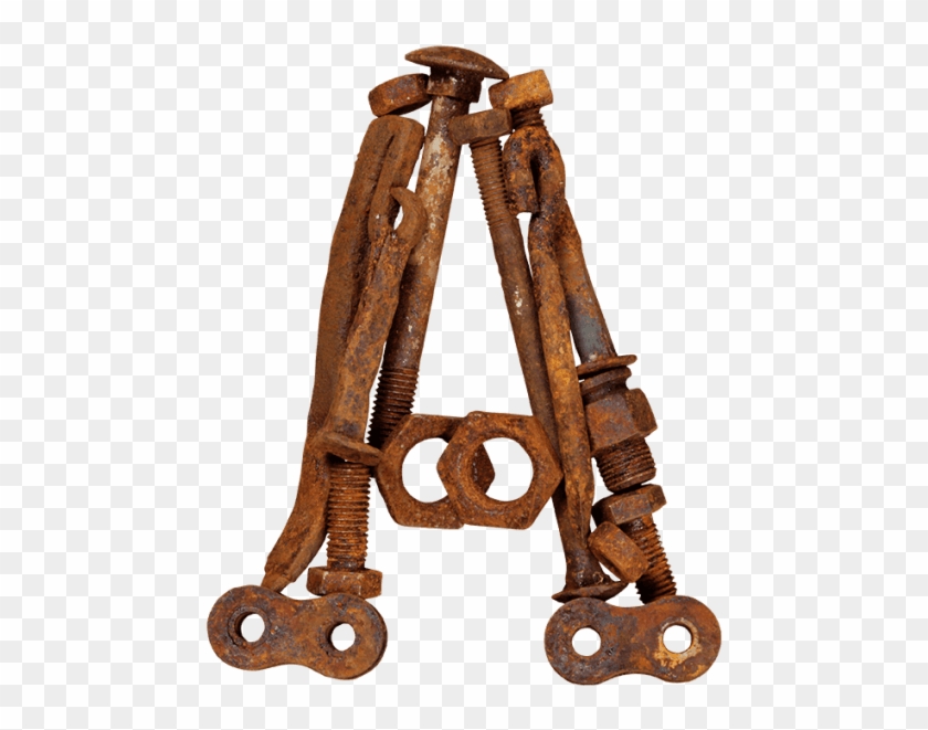Rusty Bolts Font - Wood Clipart #2071559