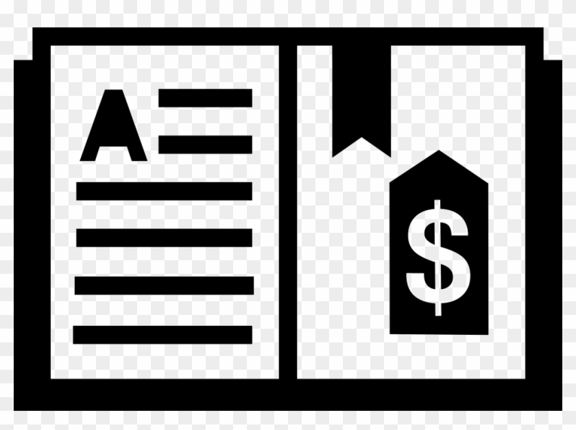 Book Of Text Opened With A Bookmark Comments - Icon Clipart
