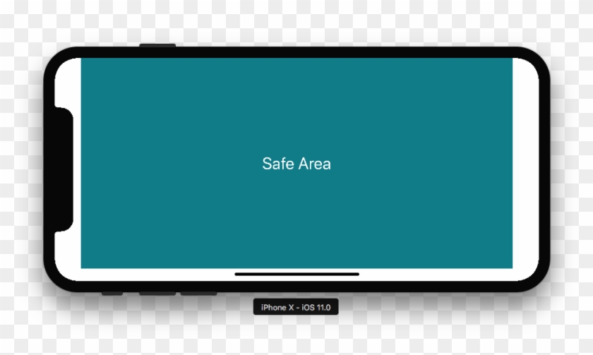 Safe Area Horizontal On Iphone X - Iphone X Landscape Home Button Clipart #2073055