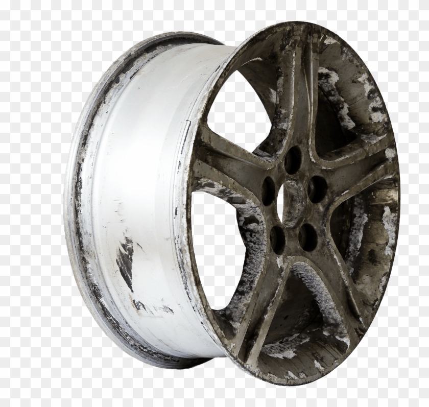 After Removing Wheels From The Car, Tyres, Old Weights - Hubcap Clipart