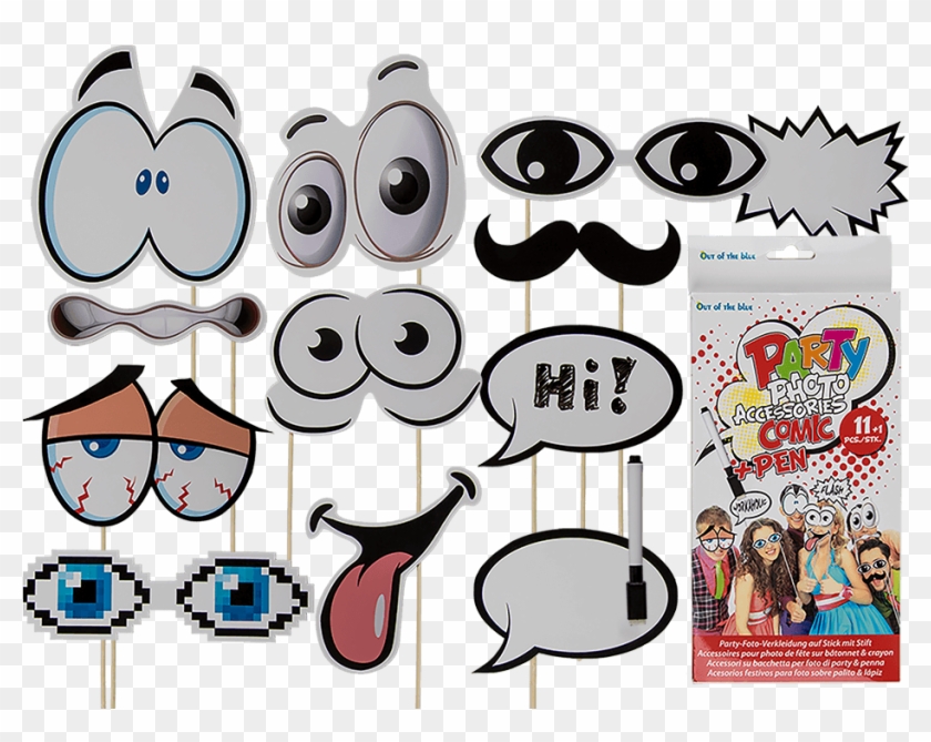 Acesorios Festivos Para Fotos Con Palito & Lápiz - Speech Bubble Photo Booth Party Props Clipart