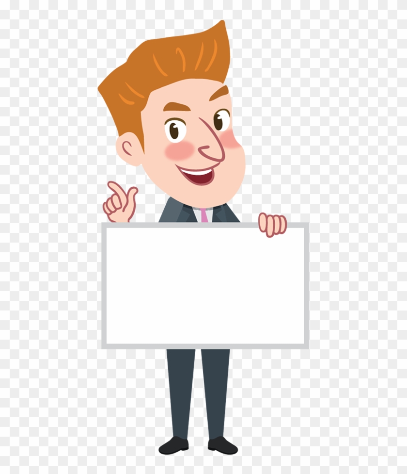 1designshop Png Library Library - Cartoon With Board Png Clipart #2074660