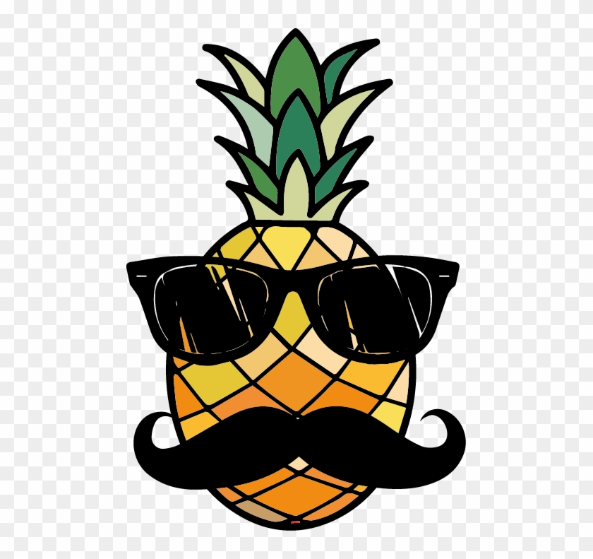 Piña Con Bigote - Cute Drawings Of Pineapples Clipart #2074797