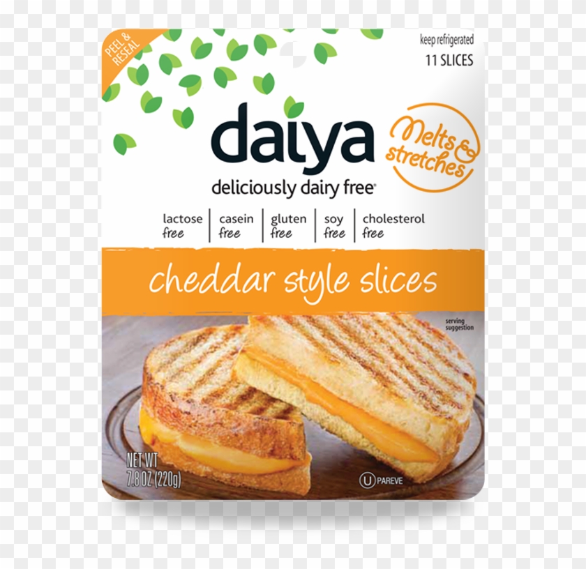 "meltable & Stretchy" Daiya Cheddar Low Protein Cheese - Daiya Cheddar Slices Clipart #2075021