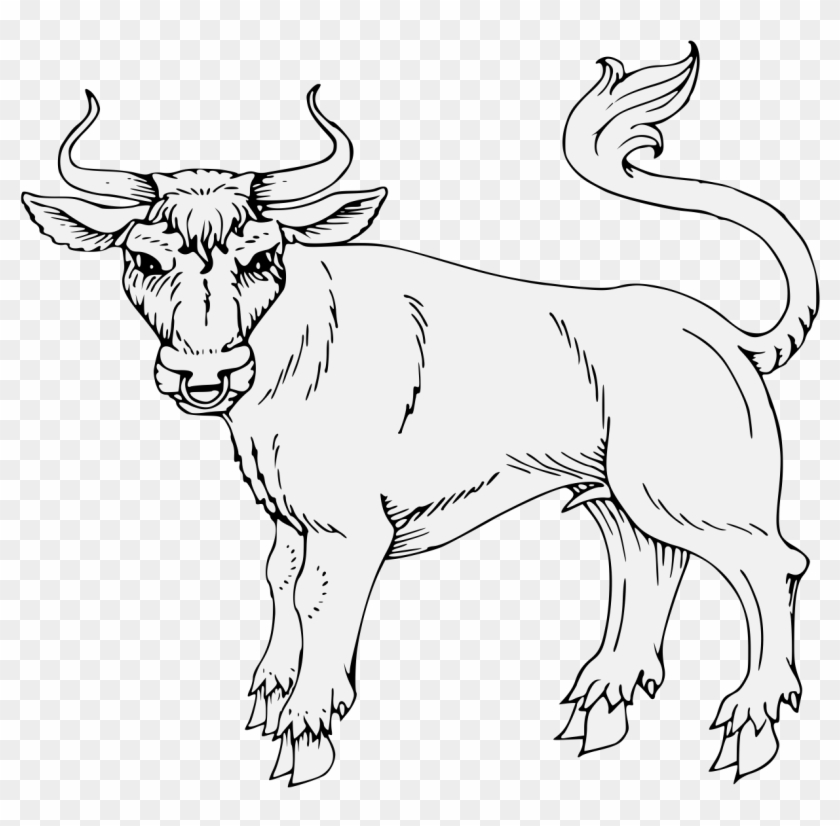 Bull Statant Guardant - Illustration Clipart