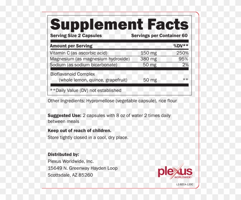 Plexus Probio5 Ingredients Label , Png Download - Plexus Bio Cleanse Ingredients Label Clipart