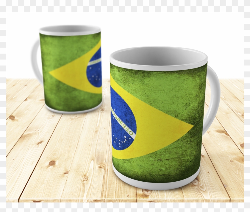 Novo Caneca Bandeira Do Brasil Modelo - Grass Clipart #2075635