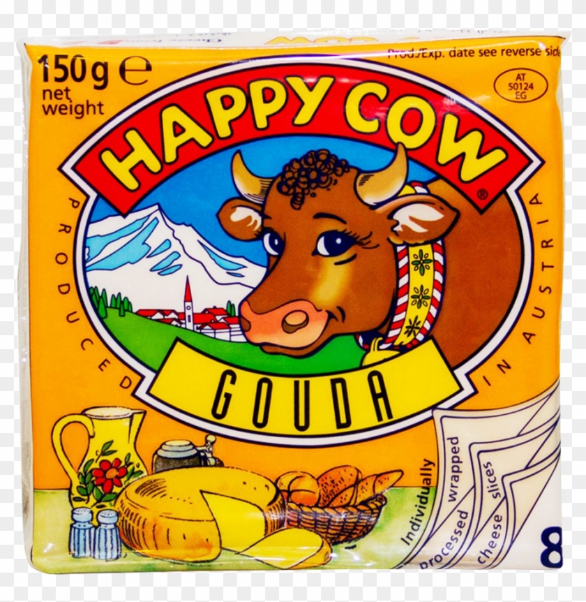 Happy Cow Gouda Cheese Slice 150 Gm - Happy Cow Sandwich Cheese Clipart