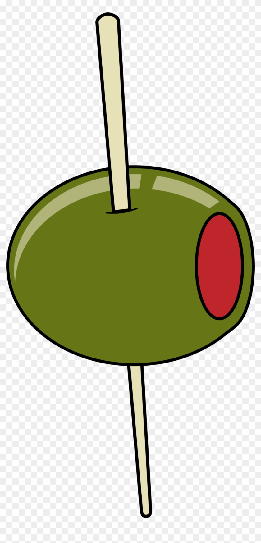 Green Olive On A Toothpick - Olive On A Toothpick Clipart #2076129