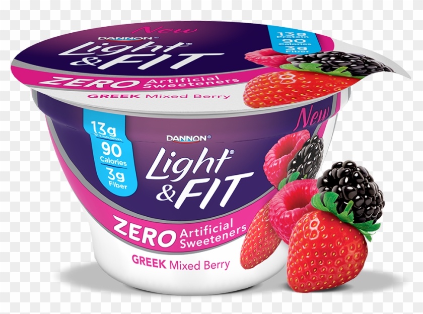 Mixed Berry Greek Yogurt Without Artificial Sweeteners Clipart