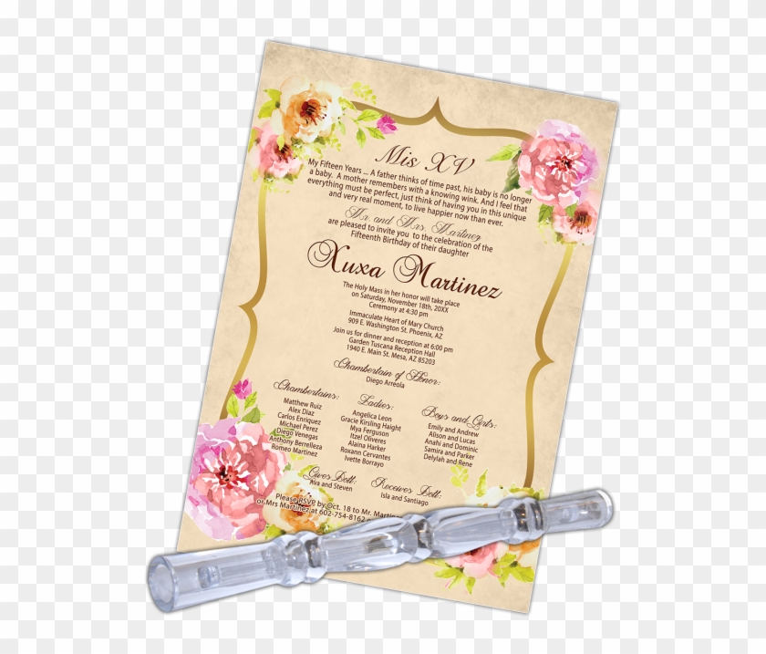 Click Para Ver Presentación - Invitaciones De 15 Años Enrolladas Clipart #2077163