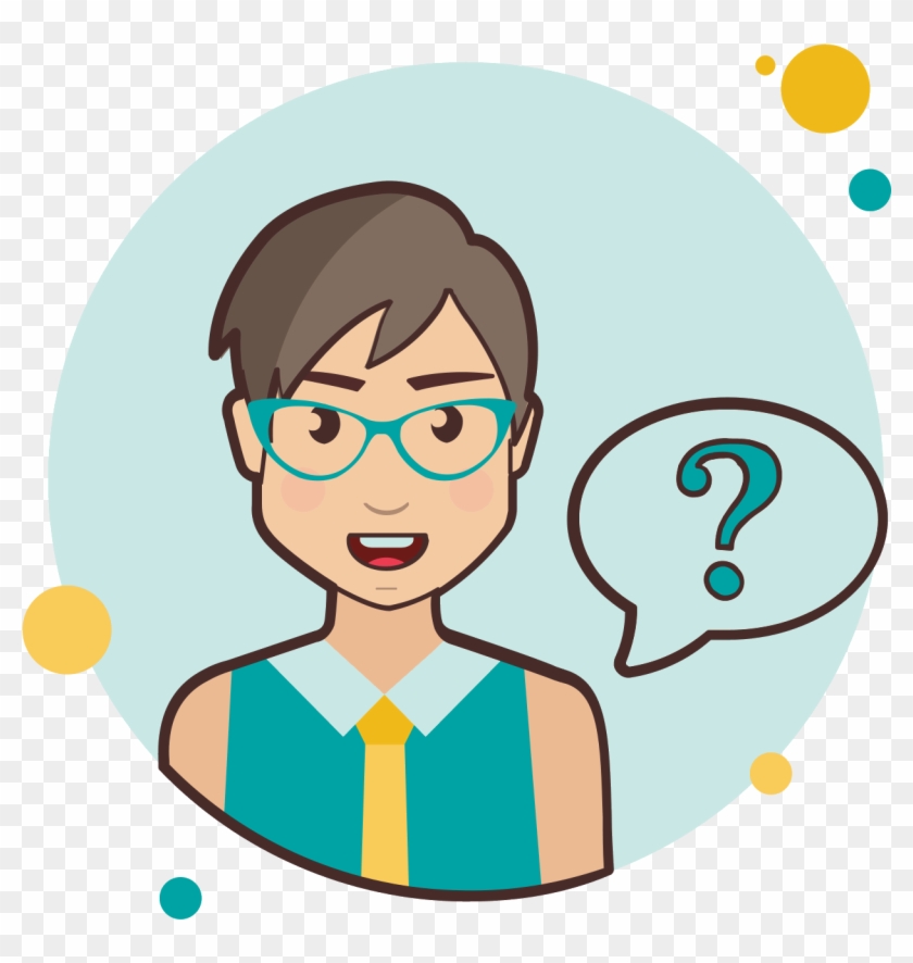 Signo De Interrogaci Pelo Corto Icono - Kid Question Png Clipart