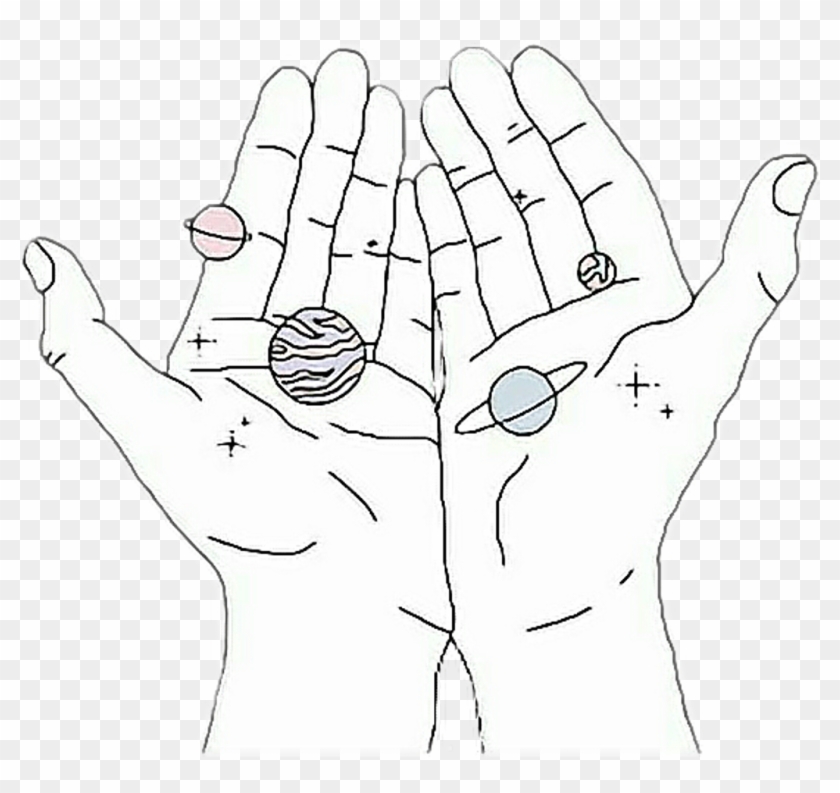 #manos #galaxy #galaxia #tumblr #girls #tumblrgirls - Aesthetic Hands Clipart