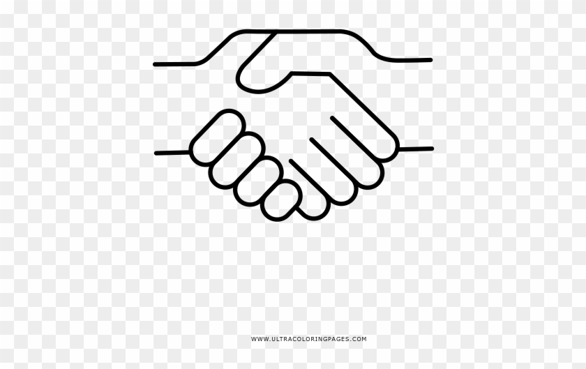 Handshake Coloring Page - Hand Clipart