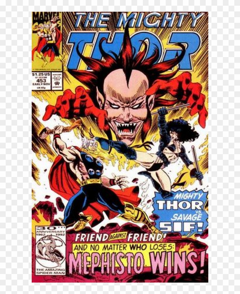 Купете Comics 1992-11 The Mighty Thor - Thor Mephisto Clipart #2079066