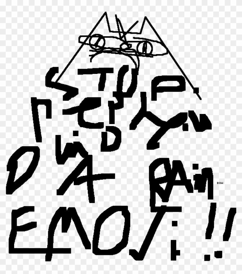 Stop Replying Ith The Rainbow Emoji - Calligraphy Clipart