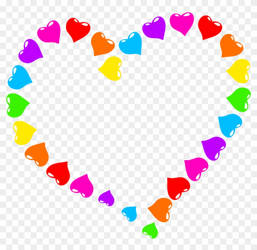 Rainbow Heart Transparent Transparent Background - Rainbow Heart Clipart - Png Download #2079994