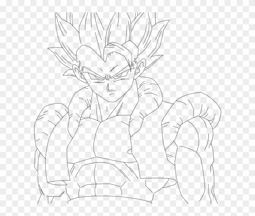 Gogeta Ssj5 Coloring Pages 3 By Elizabeth - Line Art Clipart