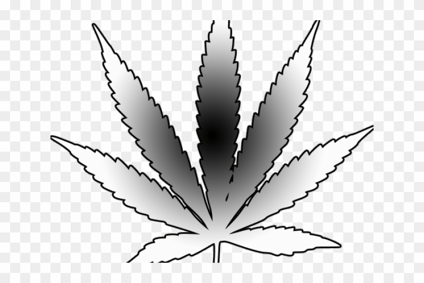 Weed Clipart Weed Bud - Stencil Weed Leaf Outline Tattoo - Png Download