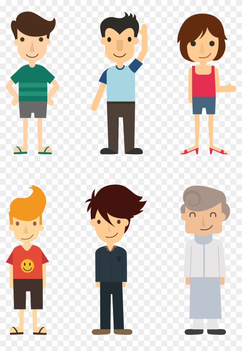 Cartoon Flat Design Vector Rar - People Flat Design Png Clipart #2081680
