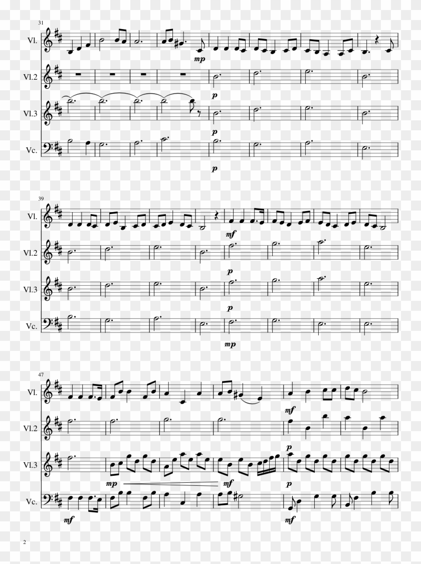 Fear Not This Night Sheet Music 2 Of 7 Pages - Turn Down For What Notas Clipart