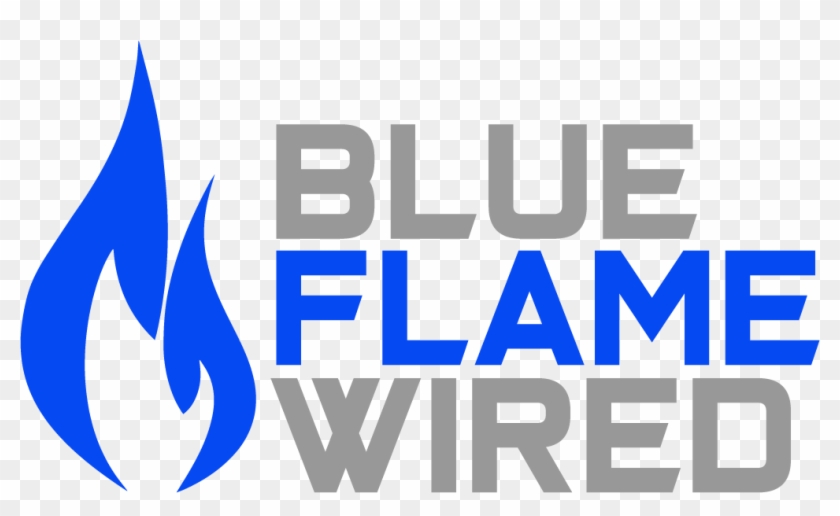 Blue Flame Wired - Graphic Design Clipart #2084191