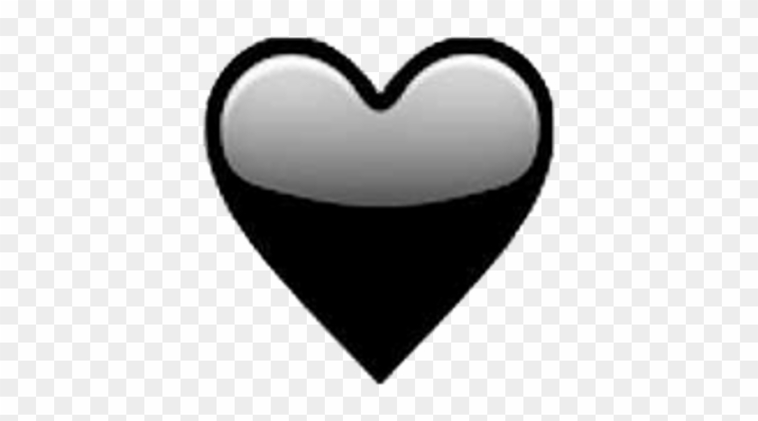 #heart #emoji #blackheart #tumblr #overlay #heartemoji - Emoji Heart Black Clipart #2084277